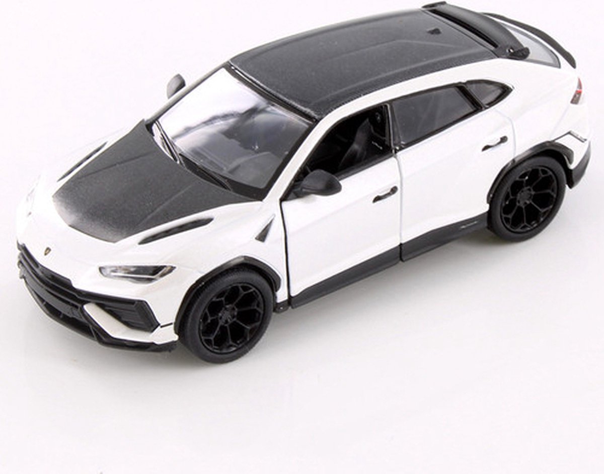 Lamborghini Urus Performante (Wit/Zwart) (12 cm) 1/36 Kinsmart {Modelauto - Schaalmodel - Miniatuurauto}